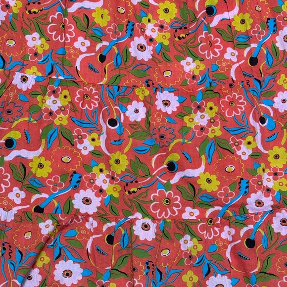 NWT Printfresh The Muse Dress Peach Cobbler Short Sleeve Midi Dress M - Picture 11 of 14